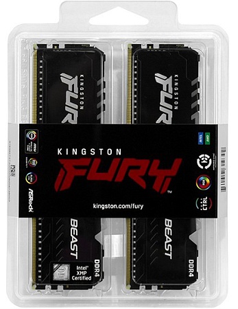 Оперативная память 32 GB kit Kingston Fury Beast RGB KF432C16BB1AK2/32