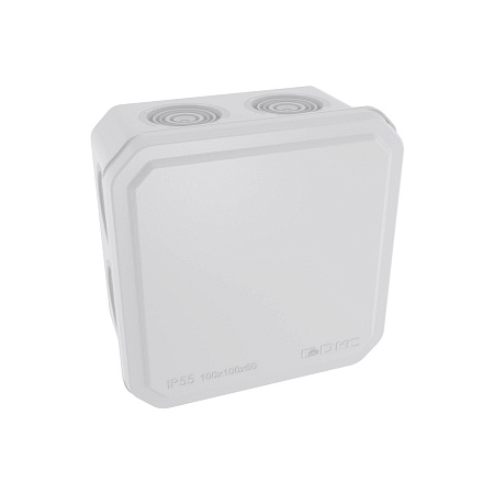 Коробка ответвительная DKC 53800, д.25/20 мм, с 8+2 кабельными вводами, IP55, 100х100х50 мм