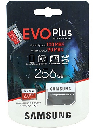 Карта памяти 256GB Samsung EVO Plus MB-MC256HA/RU