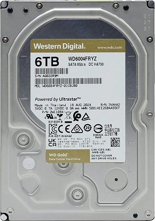 Жесткий диск 6000 GB Western Digital Gold WD6004FRYZ
