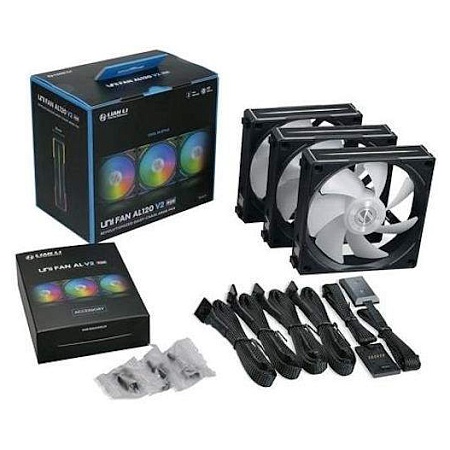 Кулер для корпуса Lian Li UNI FAN AL ARGB 3x120mm Black UF-AL120V2-3B