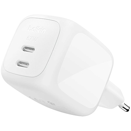 Зарядное устройство BELKIN 67w Dual USB-C PD wall Charger with PPS White