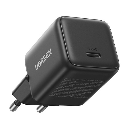Зарядное устройство UGREEN 1xUSB-C 20W QC4.0/PD3.0 Gan X X512 Серый (55528)
