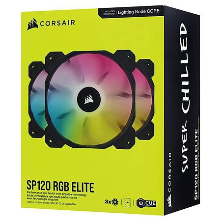 Комплект кулеров для корпуса Corsair iCUE SP120 RGB Elite CO-9050109-WW