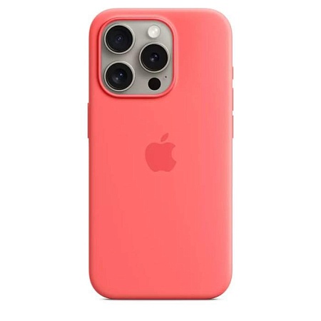 iPhone 15 Pro Silicone Case with MagSafe - Guava,Model A3125