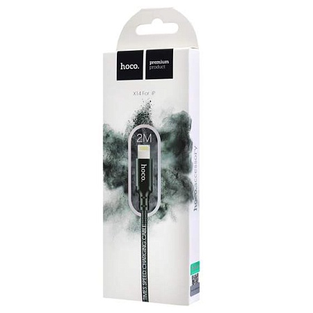 Кабель USB Type A - Lightning Hoco X14 USB 2.0 2м black Кабель USB Type A - Lightning Hoco X14 USB 2.0 2м black