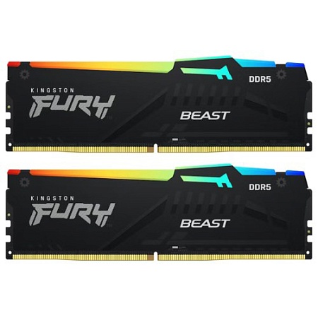 Оперативная память 32 GB kit Kingston Fury Beast Black RGB (EXPO) KF552C36BBEAK2-32