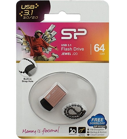 USB флешка 64GB Silicon Power Jewel J20 SP064GBUF3J20V1P USB 3.1 pink