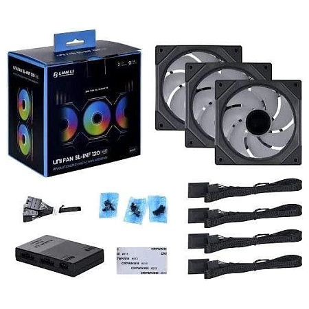 Кулер для корпуса Lian Li UNI FAN SL-INFINITY ARGB 3x120m Black UF-SLIN120-3B