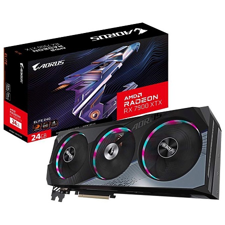 Видеокарта 24Gb GIGABYTE RX 7900 XTX AORUS ELITE 24G GV-R79XTXAORUS E-24GD