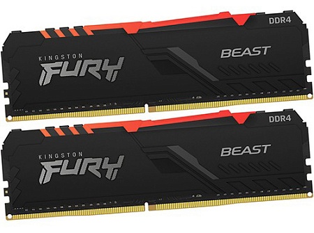 Оперативная память 32 GB kit Kingston Fury Beast RGB KF432C16BB1AK2/32