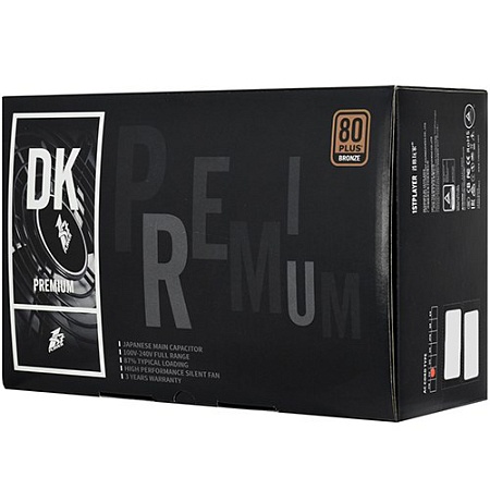 Power supply ATX 1st Player DK PREMIUM (PS-700AX), 700W, Japanese Capacitor,Full voltage,80+ Bronze