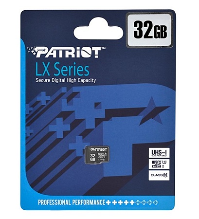 Карта памяти microSDXC 32GB Patriot LX Series PSF32GMDC10