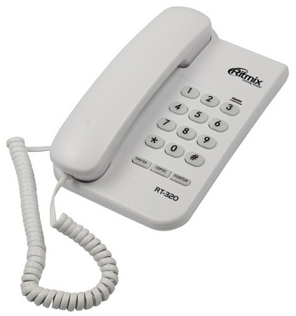 Телефон проводной Ritmix RT-320 Белый