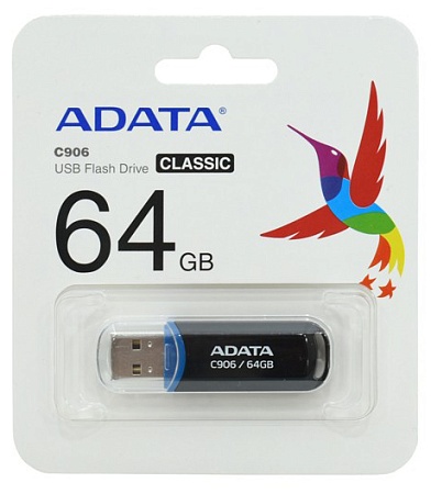 USB флешка 64GB ADATA C906 AC906-64G-RBK black