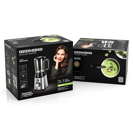 Блендер REDMOND RSB-M3404 Черный/сталь
