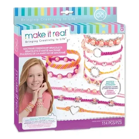 Набор для творчества Make It Real Плетения браслетов Macrame Friendship Bracelets