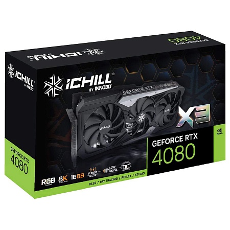 Видеокарта 16Gb Inno3D RTX4080 ICHILL X3 C40803-166XX-187049H