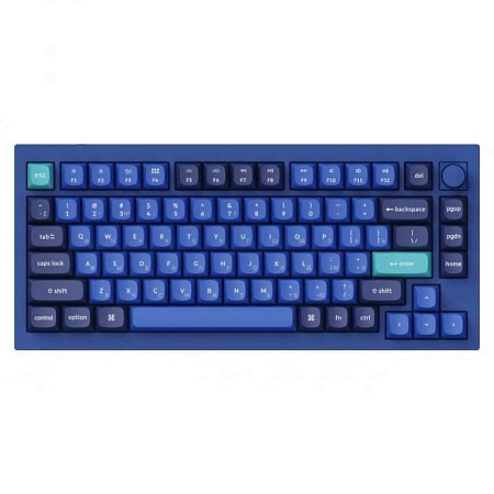 Клавиатура Keychron Q1-M2Z Black Knob Blue Switch RGB Hot-Swap Gateron G pro Mechanical