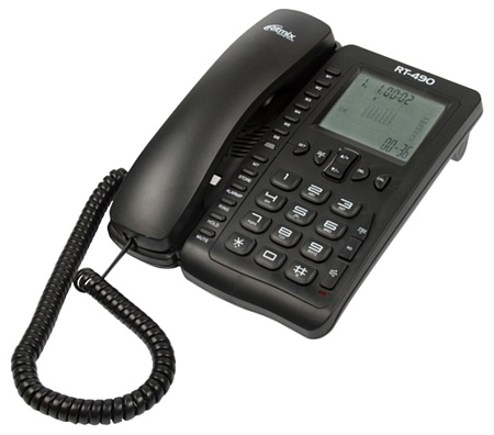 Телефон проводной Ritmix RT-490 Черный