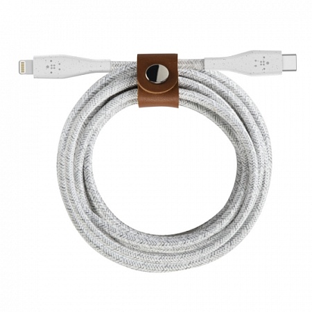 Кабель Belkin DuraTek Plus USB-C - Lightning, 1.2m, white