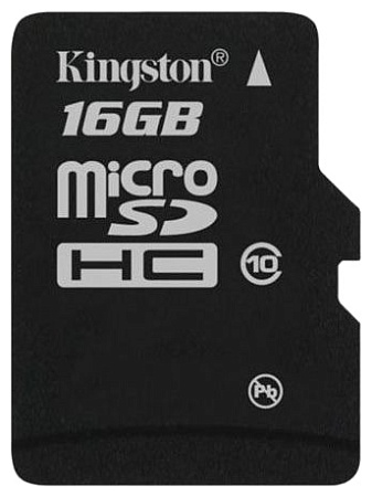 Карта памяти MicroSD 16GB Kingston SDC10/16GBSP