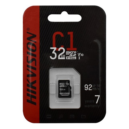 Карта памяти MicroSD 32GB Hikvision HS-TF-C1/32G