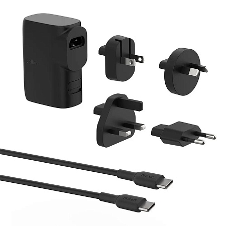 Зарядное устройство сетевое Belkin 25Вт USB-С PD PowerBank 5000мАч кабель USB-C > USB-C 1м черны