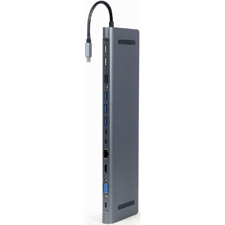 Конвертер Cablexpert USB Type-C 9-in-1 space grey A-CM-COMBO9-01