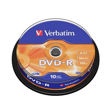Диск DVD-R Verbatim (43523) 4.7GB 10штук