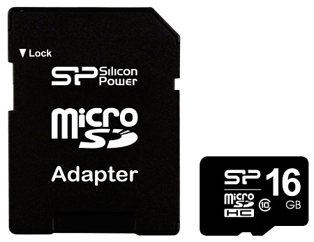 Карта памяти Silicon Power microSDHC 16 Gb SP016GBSTH010V10SP