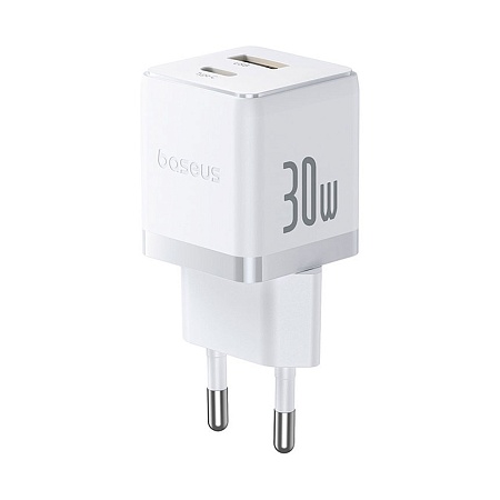 Адаптер питания Baseus Palm C+U 30W White (P1011160A213-01)