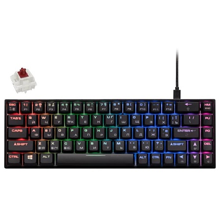 Клавиатура игровая 2E GAMING KG380 RGB 68key Gateron Blue Switch BT/USB White Ukr