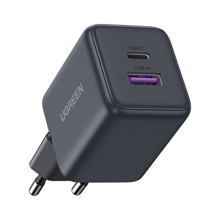 Зарядное устройство на 1C1A 30W QC3.0 GanN черный X516 (65014) UGREEN
