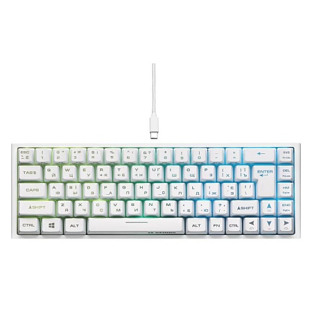 Клавиатура игровая 2E GAMING KG350 RGB 68key USB White Ukr