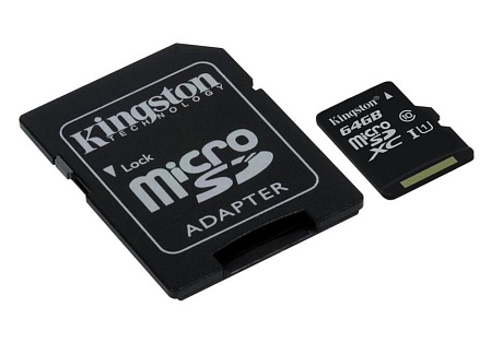 Карта памяти MicroSD 64GB Kingston SDC10G2/64GB