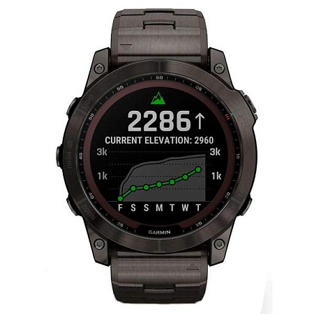 Часы Garmin Fenix 7X Sapph Sol темносерый 010-02541-27
