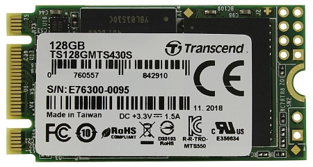 SSD накопитель 128GB Transcend TS128GMTS430S M2