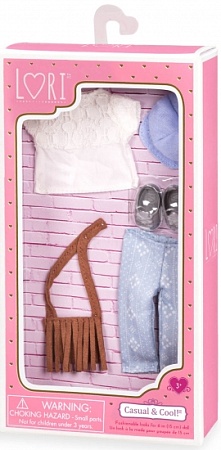 Набор одежды для кукол тканевый Lori (С сумкой с бахрамой) lo30022z