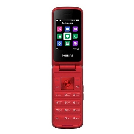 Мобильный телефон Philips Xenium E255 красный