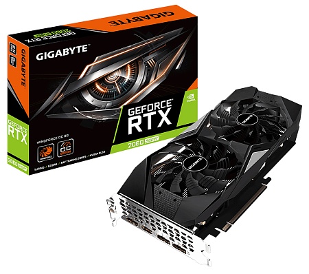 Видеокарта 8GB Gigabyte RTX 2060 SUPER GV-N206SWF2OC-8GD