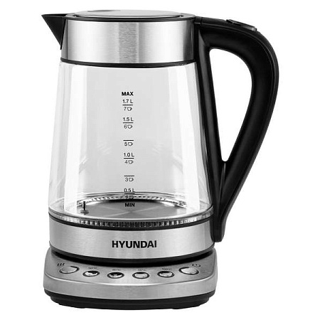 Чайник Hyundai HYK-G3026 серебристый/черный