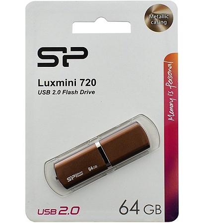 USB флешка 64GB Silicon Power LuxMini 720 SP064GBUF2720V1Z USB 2.0 bronze