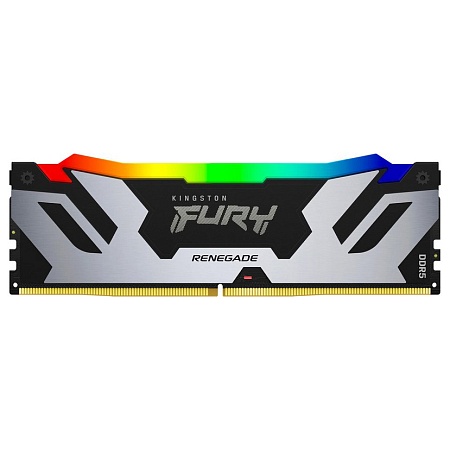 ОЗУ Kingston Renegade Silver RGB 16Gb 6400MHz DDR5 DIMM, CL32, 1.25v,  KF564C32RSA-16