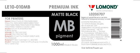 Чернила Stylus PRO 4880/7880/9880 LOMOND LE10-010MB Matte Black / Матовый Черный 1L. Пигментные