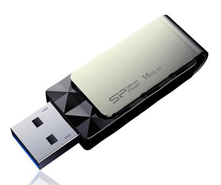 USB флешка 16GB Silicon Power Blaze B30 SP016GBUF3B30V1K black-silver