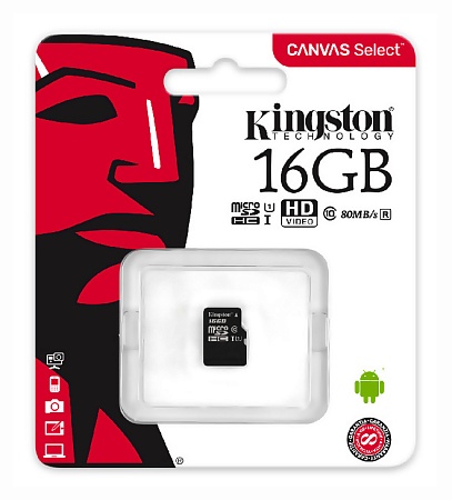 Карта памяти MicroSD 16GB Kingston SDCS/16GBSP