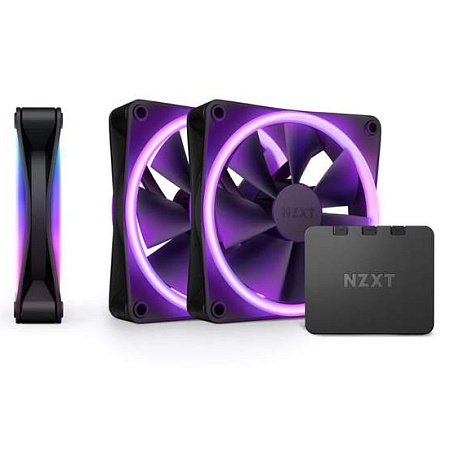 Комплект кулеров для корпуса NZXT F120 RGB DUO RF-D12TF-B1 Black 3в1