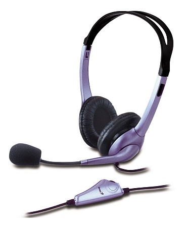 Наушники Headphone + Mic Genius HS-04S Фиолетовый