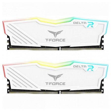 Оперативная память 64GB Kit (2x32GB) 3200MHz DDR4 Team Group DELTA RGB PC-25600 CL22 1.35V TF4D464G3200HC16FDC01 White Оперативная память 64GB Kit (2x32GB) 3200MHz DDR4 Team Group DELTA RGB PC-25600 CL22 1.35V TF4D464G3200HC16FDC01 White